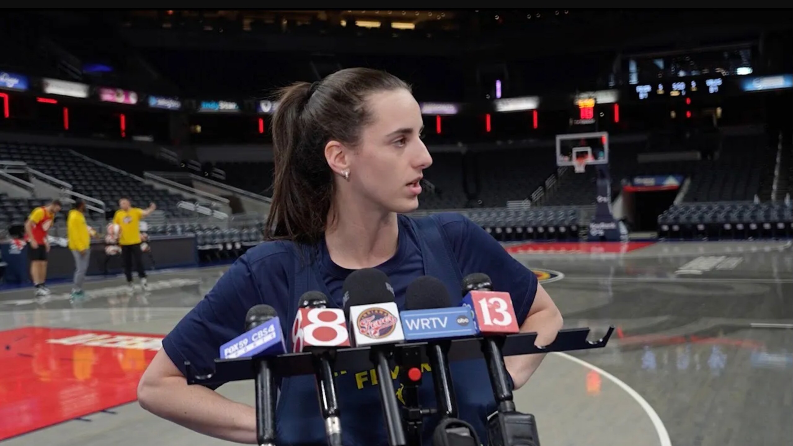 Practice Media Availability: Caitlin Clark and Damiris Dantas Status Updates